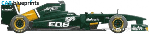 2011 Lotus Renault T128 F1 GP OW blueprint