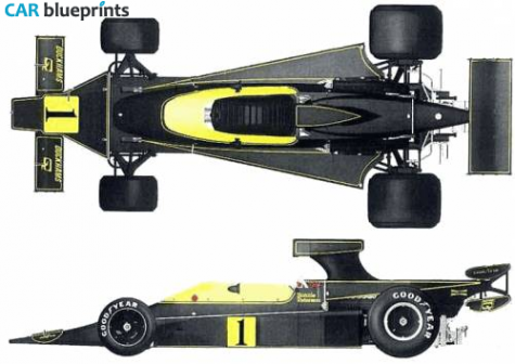 1974 Lotus 76 F1 GP OW blueprint