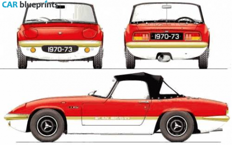 1970 Lotus Elan Sprint Cabriolet blueprint