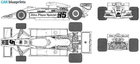 Lotus JPS MK III Coupe blueprint