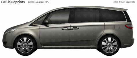 2009 Luxgen 7 MPV Minivan blueprint