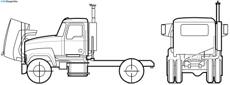 2005 Mack CHN602 Truck blueprint