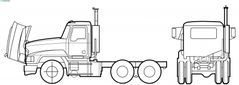 Mack CL703 Truck blueprint