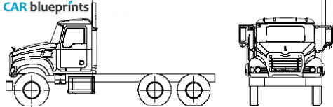 2005 Mack CV713 Truck blueprint