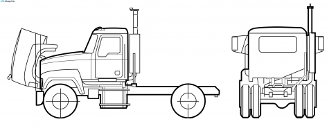 2000 Mack CXN602 Truck blueprint