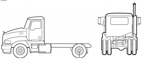 2000 Mack CXN602 Truck blueprint