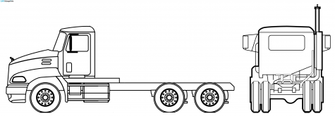 2000 Mack CXN603 Sedan blueprint