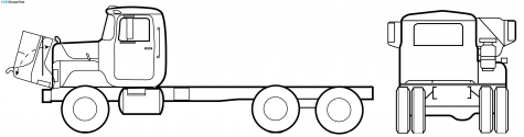 Mack DM600S Truck blueprint