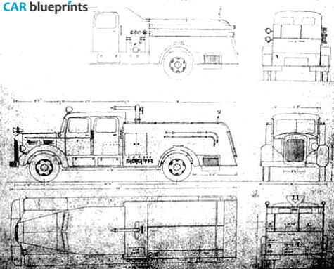 1952 Mack Fire Truck blueprint