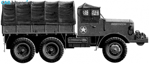 1943 Mack G-532 no 6x6 Truck blueprint