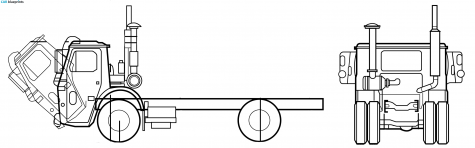 Mack LE612 Truck blueprint