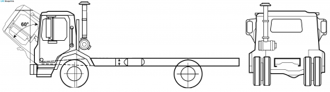 Mack MR600P Truck blueprint