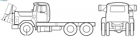 Mack RB600SX Truck blueprint