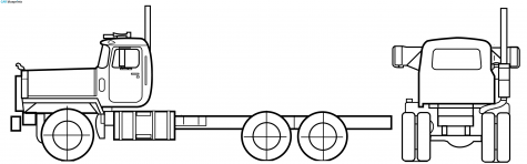 Mack RB800SX Truck blueprint