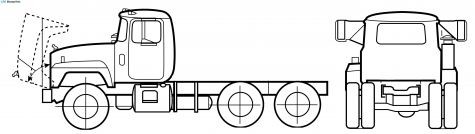 Mack RD600SX Truck blueprint