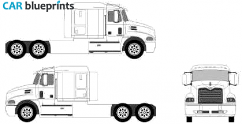 2000 Mack Vision Truck blueprint