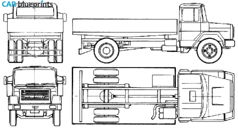 1975 Magirus-Deutz 170D-15K Truck blueprint