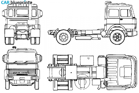 1975 Magirus-Deutz 256M-19FS Truck blueprint