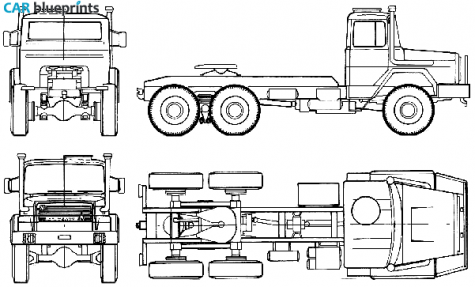 1979 Magirus-Deutz 310D--20AS 6x6 Truck blueprint