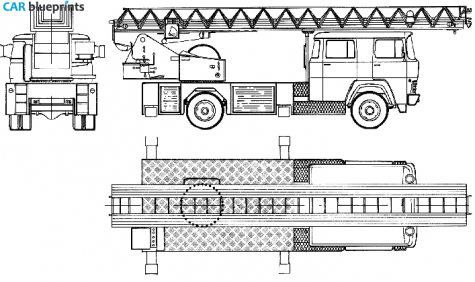 1976 Magirus-Deutz DL30 Fire Truck blueprint