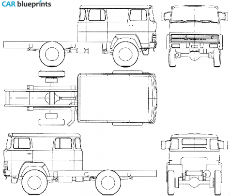 1970 Magirus-Deutz F130-D7 FA Fire Truck blueprint