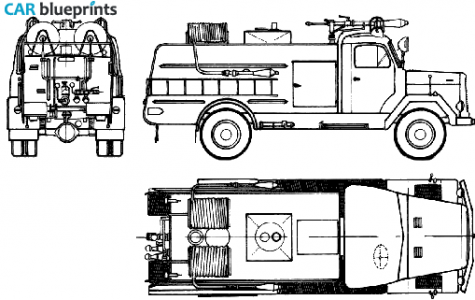 1973 Magirus-Deutz FLF24-B5 Fire Truck blueprint