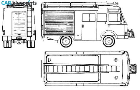 1981 Magirus-Deutz L8-1 Fire Truck blueprint