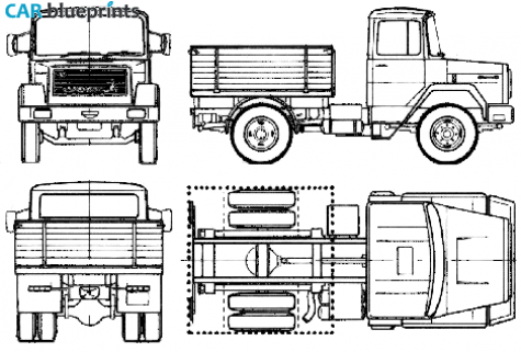 1970 Magirus-Deutz M120 D12K Truck blueprint