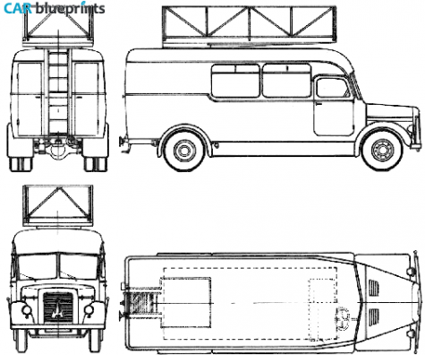 1959 Magirus-Deutz Montageturmwagen Van blueprint