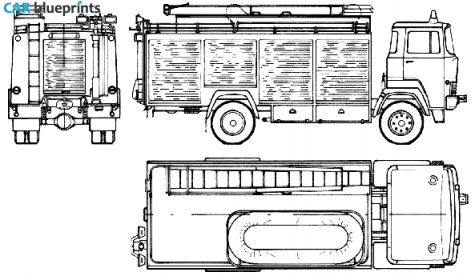 1979 Magirus-Deutz RW Fire Truck blueprint