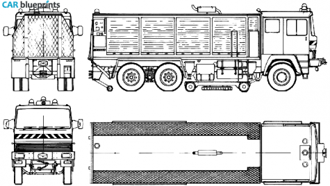 1977 Magirus-Deutz SFE Regelspur Truck blueprint