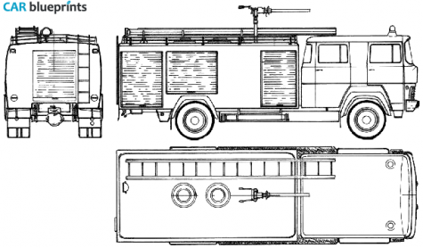 1976 Magirus-Deutz TLF24-41 Fire Truck blueprint