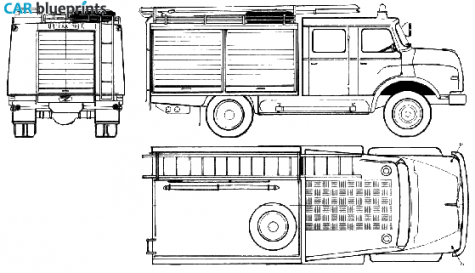 1977 MAN 11.168 TLF Fire Truck blueprint