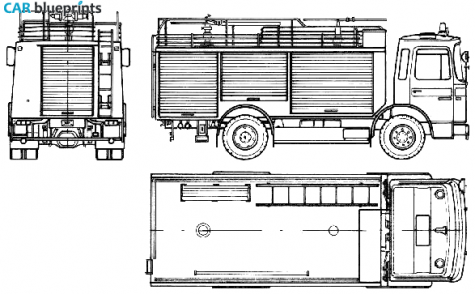 1985 MAN 14.192 F35 Fire Truck blueprint