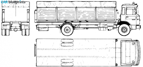 1972 MAN 15.168 FL Fire Truck blueprint
