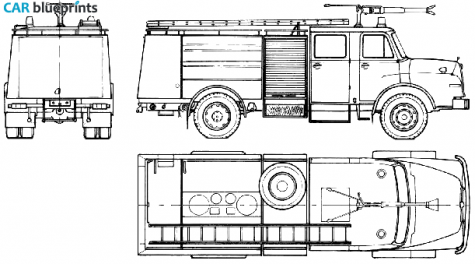 1984 MAN 15.240 H Fire Truck blueprint