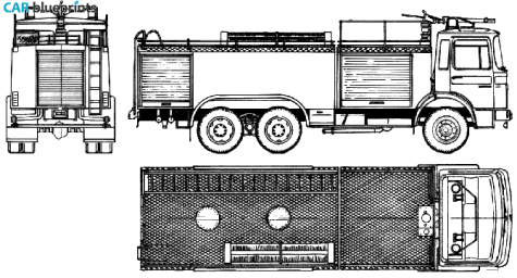 1981 MAN 26.240 Fire Truck blueprint