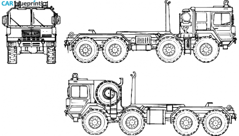 1985 MAN 27.365 VFAE Truck blueprint