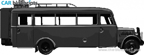 1960 MAN E3000 Wehrmachts Omnibus Bus blueprint