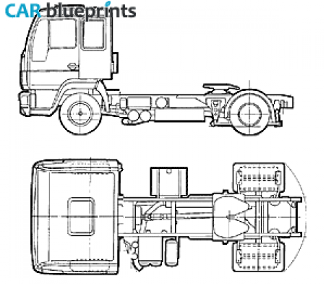 2006 MAN LE280B 4x2 Truck blueprint