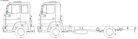 1994 MAN LE 4x2 10 ton Truck blueprint