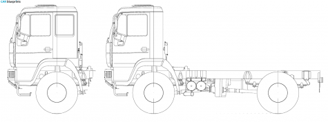 1994 MAN LE 4x4 10 ton Truck blueprint