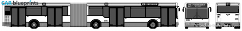 2005 MAN NG312 Bus blueprint