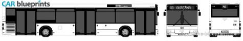 2005 MAN NL223 Bus blueprint