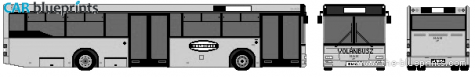 2003 MAN SL263 Bus blueprint