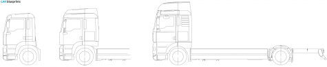 2001 MAN TGA 4x2 Low Bakwagen Truck blueprint