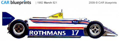 1982 March 821 F1 OW blueprint