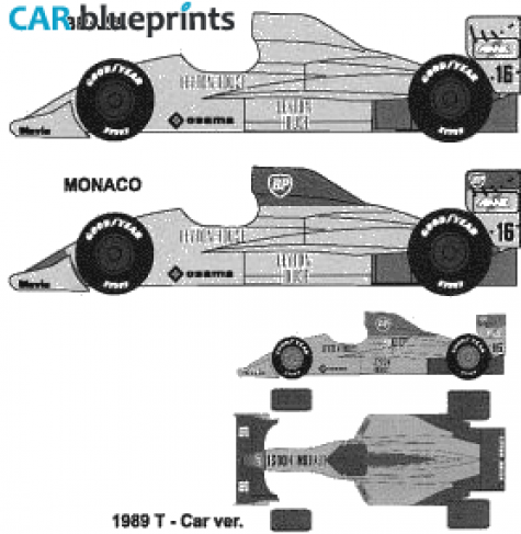 1989 March 881 F1 GP OW blueprint