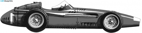 1957 Maserati 250F F1 OW blueprint