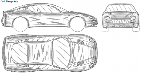 1999 Maserati 3200 GT2 Coupe blueprint